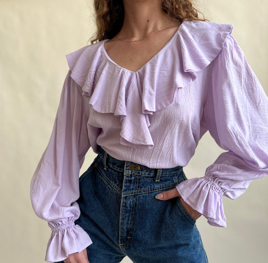 Lavender poet blouse
