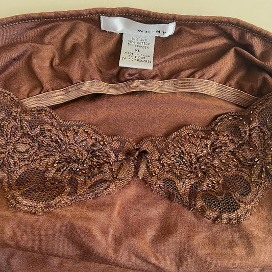 00s silk blend lace beaded cami (XL)