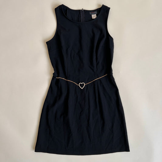 Vintage 90s heart chain belt mini dress (L)