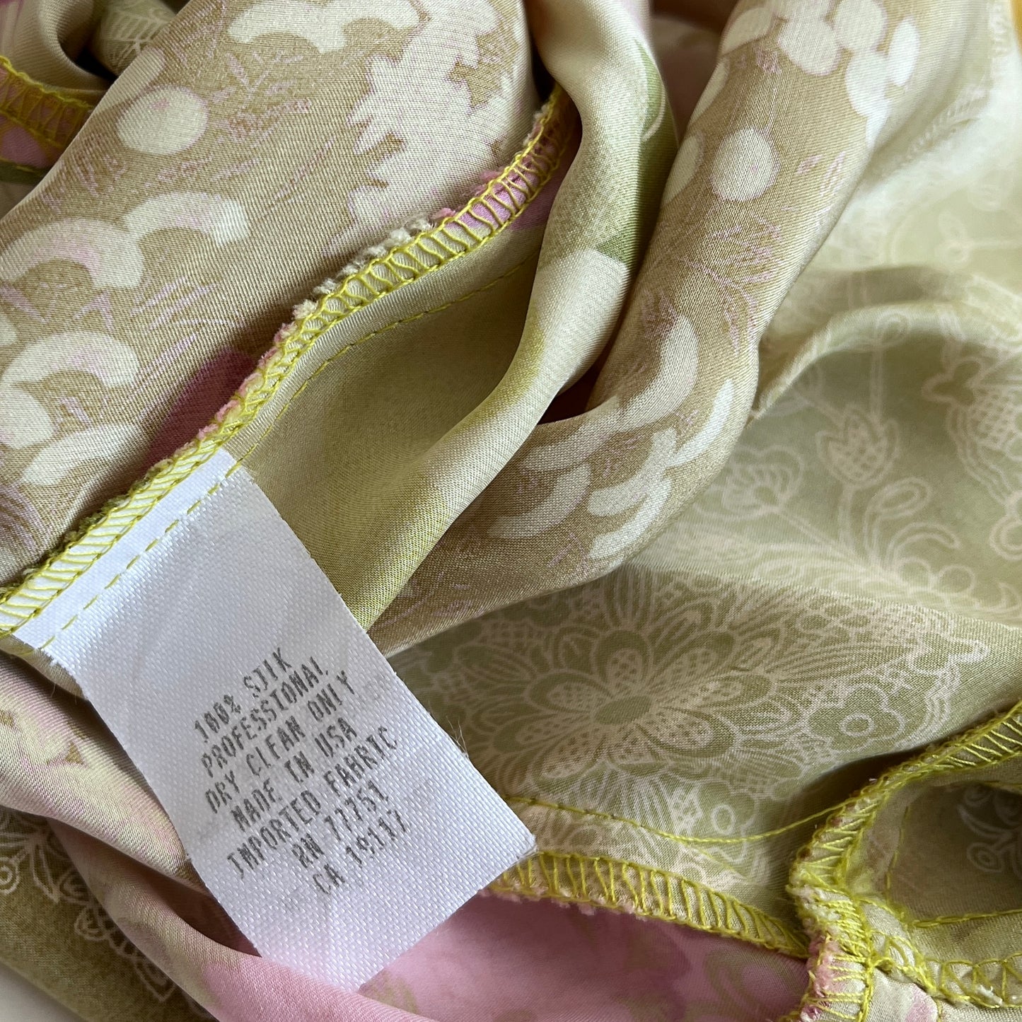 Vintage Betsey Johnson 100% silk garden fairy dress (M)
