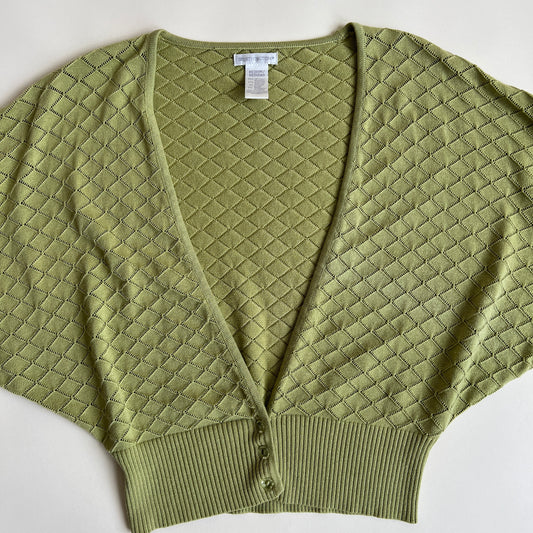 2000s green butterfly cardigan (S/M)