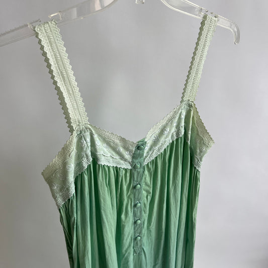 Sea foam green hand dyed cotton dress - XL