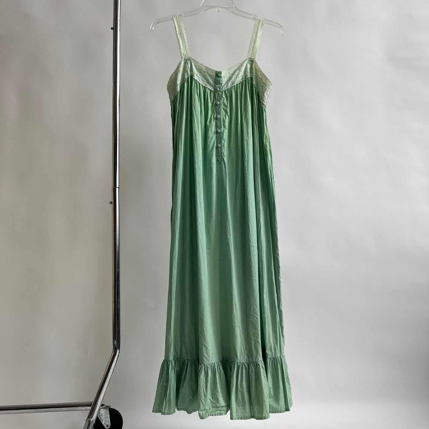 Sea foam green hand dyed cotton dress - XL